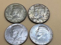Half Dollar, 1967,1968 D, 1971,1974(4 Total)