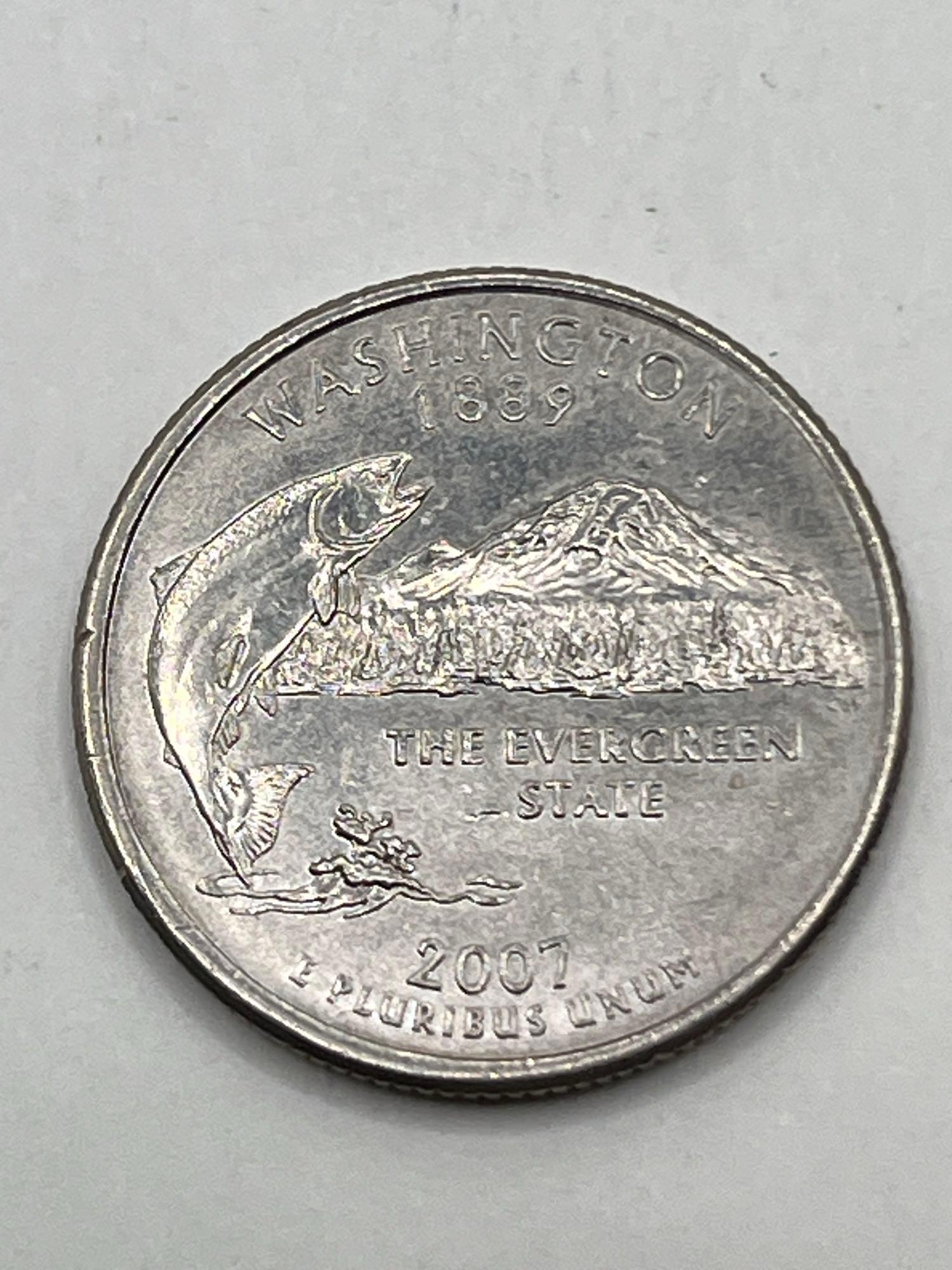 Quarters, Washington 2007P, AU, (7 Total)