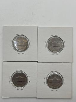 Nickel, 1946, 1947, 1948, 1949. (4 Total)