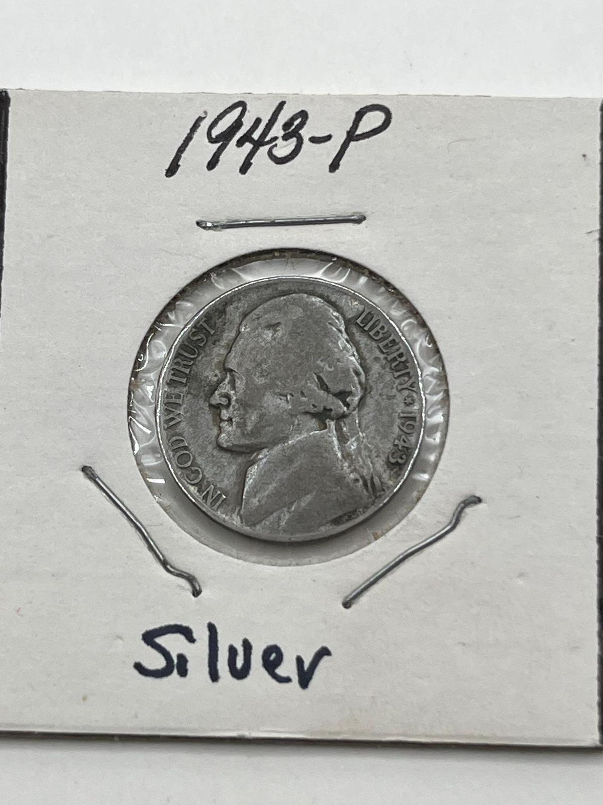 Nickel, 1943-P, "Silver"