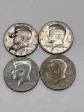 Half Dollar, 1971, 1974, 1980 P, 1776-1976, AU (4 Total)