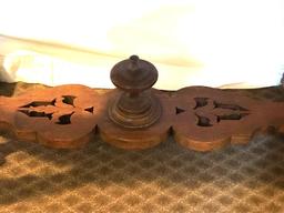 Antique Oak Marble top Foyer Table