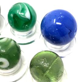 Vintage slag and glass marbles, Shooters.