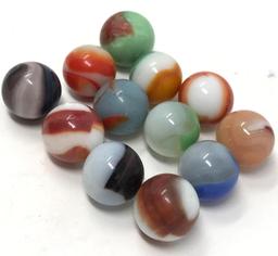 Vintage slag and glass marbles