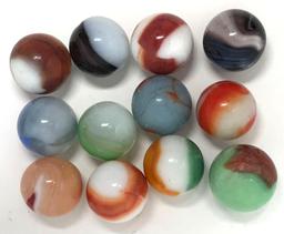 Vintage slag and glass marbles