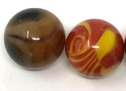 Vintage slag and glass marbles