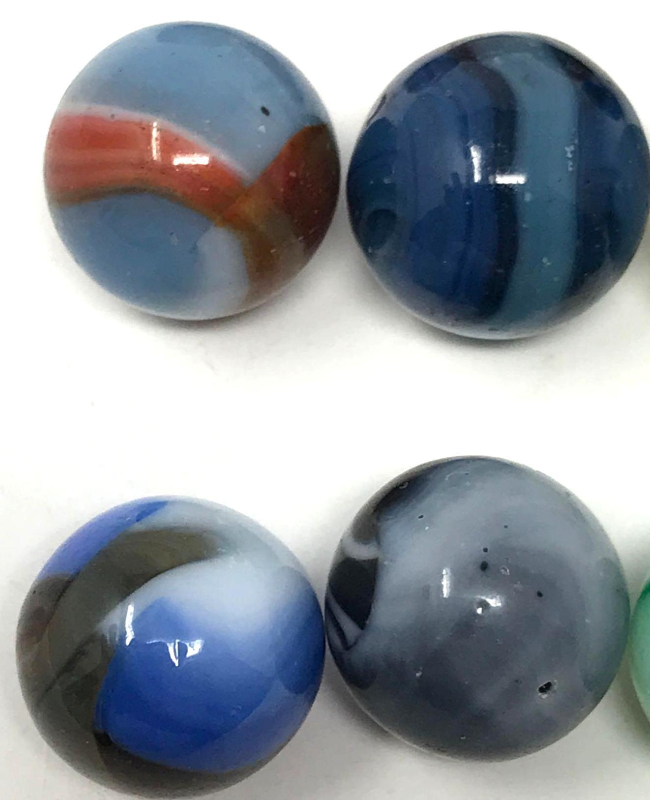 Vintage slag and glass marbles