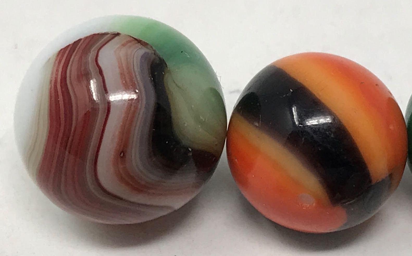 Vintage slag and glass marbles