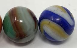 Vintage slag and glass marbles