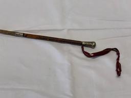 Antique Light Riding Crop with Decorated Silver Butt and Collar