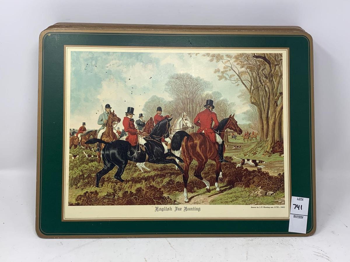 Hunt Scene Place mats. Qty 12.