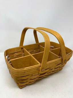 Longaberger Basket, 1998, Divided, Two Handle.