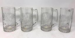 Four Princess House Beer Glasses, Heritage Pattern