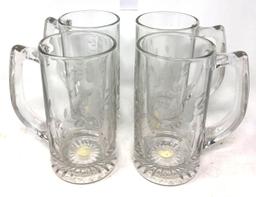 Four Princess House Beer Glasses, Heritage Pattern