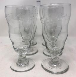 Princess House Heritage, Sundae Glasses, Qty. 6