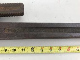 Large Vintage Antique Pipe Wrench, TRIMO.