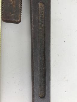 Large Vintage Antique Pipe Wrench, TRIMO.