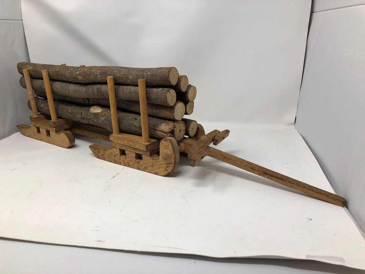 Handmade Log Bobsled