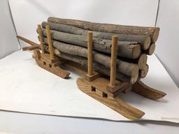 Handmade Log Bobsled