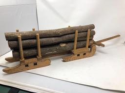 Handmade Log Bobsled