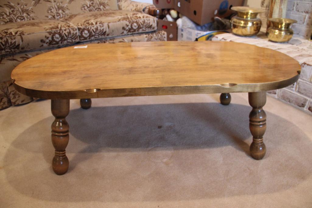 Wooden Coffee Table and Two End Tables