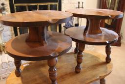 Wooden Coffee Table and Two End Tables