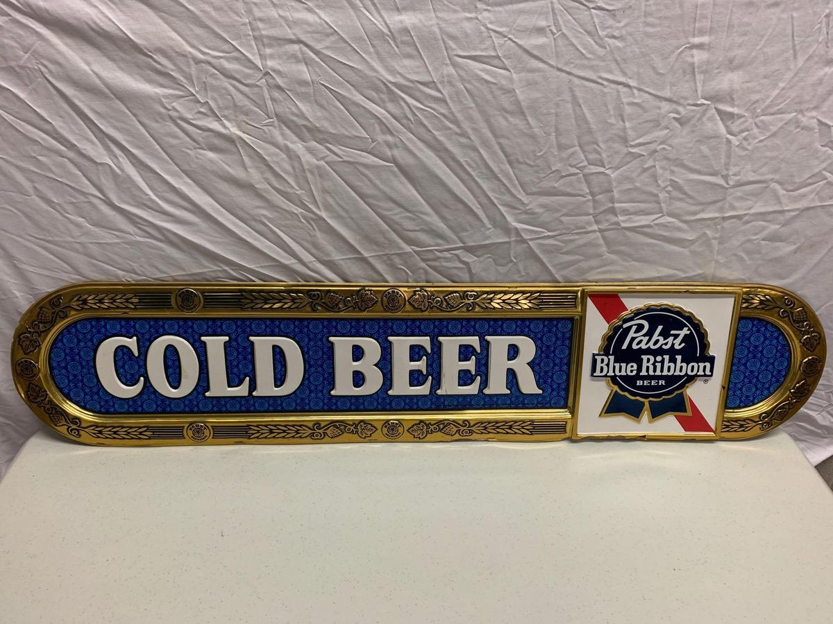 Pabst Blue Ribbon Cold Beer Advertisement