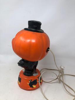 Vintage Jack of Lantern Figurine Lamp