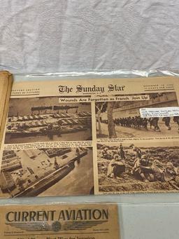 Historical Newspapers, 1928, 1942, 1944.