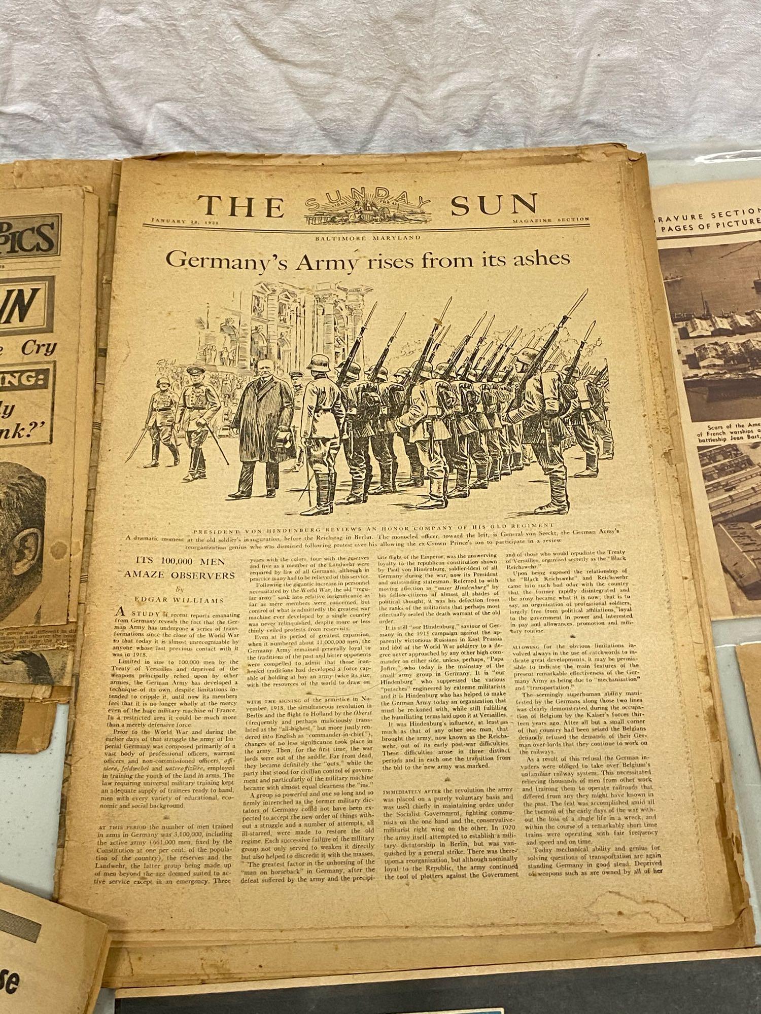 Historical Newspapers, 1928, 1942, 1944.