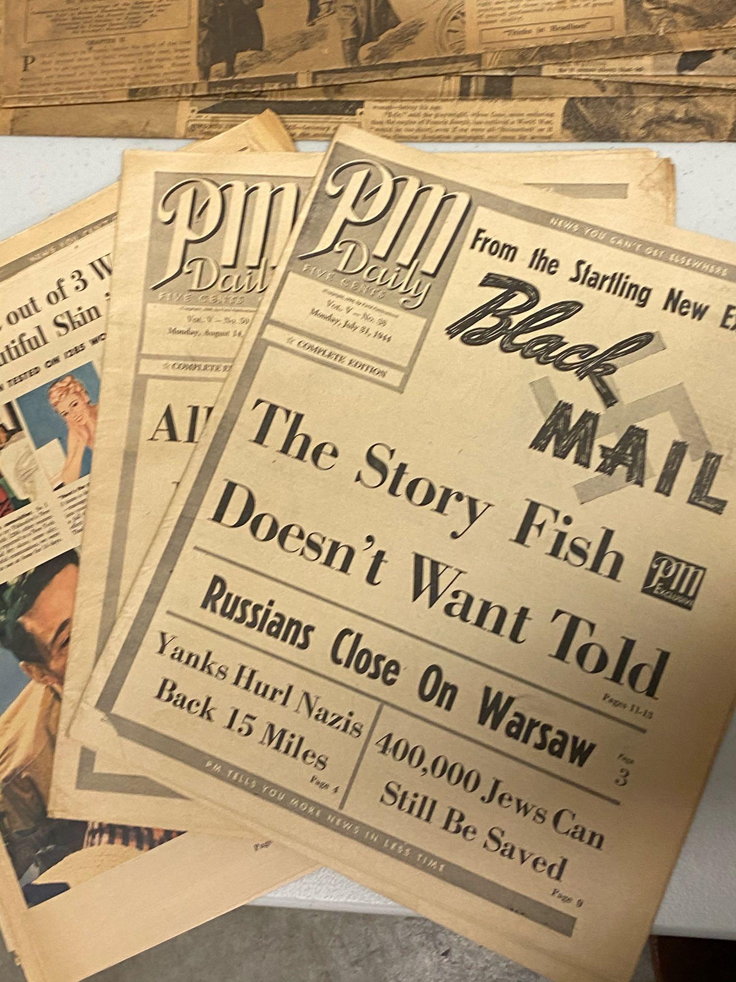 Historical Newspapers, 1928, 1942, 1944.