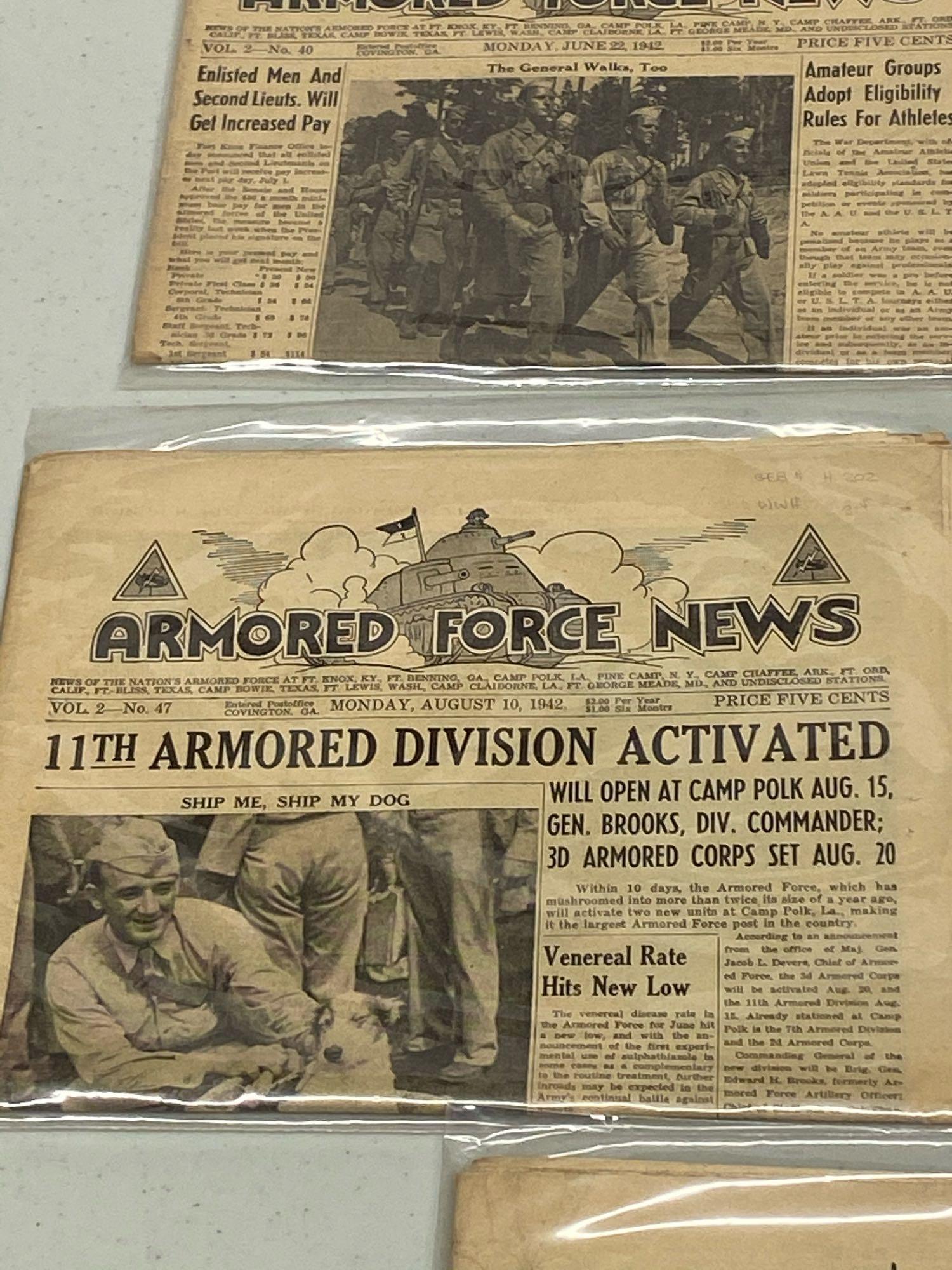 Historical Ephemera, Armored Forces News, 1942