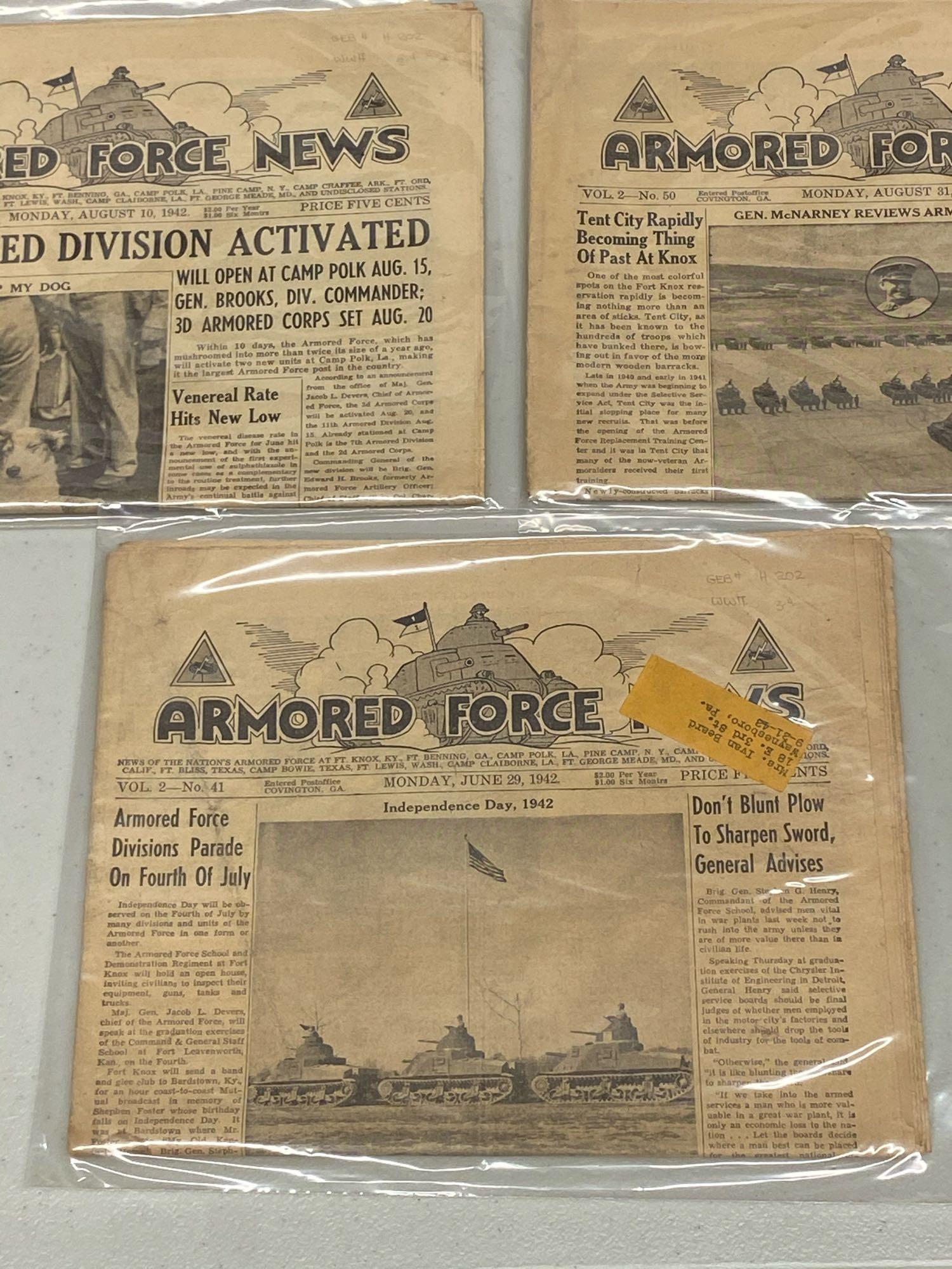 Historical Ephemera, Armored Forces News, 1942