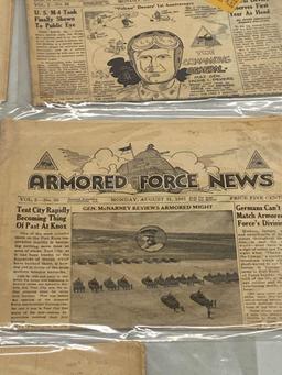 Historical Ephemera, Armored Forces News, 1942