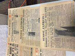 Historical W.W. 2 Sunday Newspapers, mid 1940's