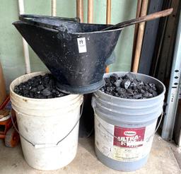 Vintage Coal Bucket, other Buckets, and Coal