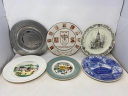 Collector Plates, China and Pewter