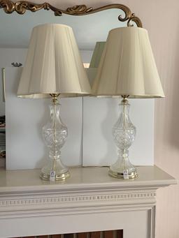 Two Glass Table Lamps