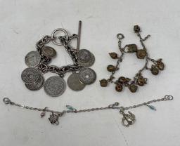 Three Charm Bracelets