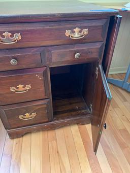 Drop leaf side cabinet