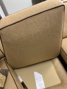 Pearson Brown Sectional Sofa and ottoman, Like NEW