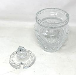 Crystal sugar bowl, with lid