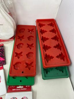 Christmas Gift Boxes, Stocking, Plastic Bows and Silicone Molds