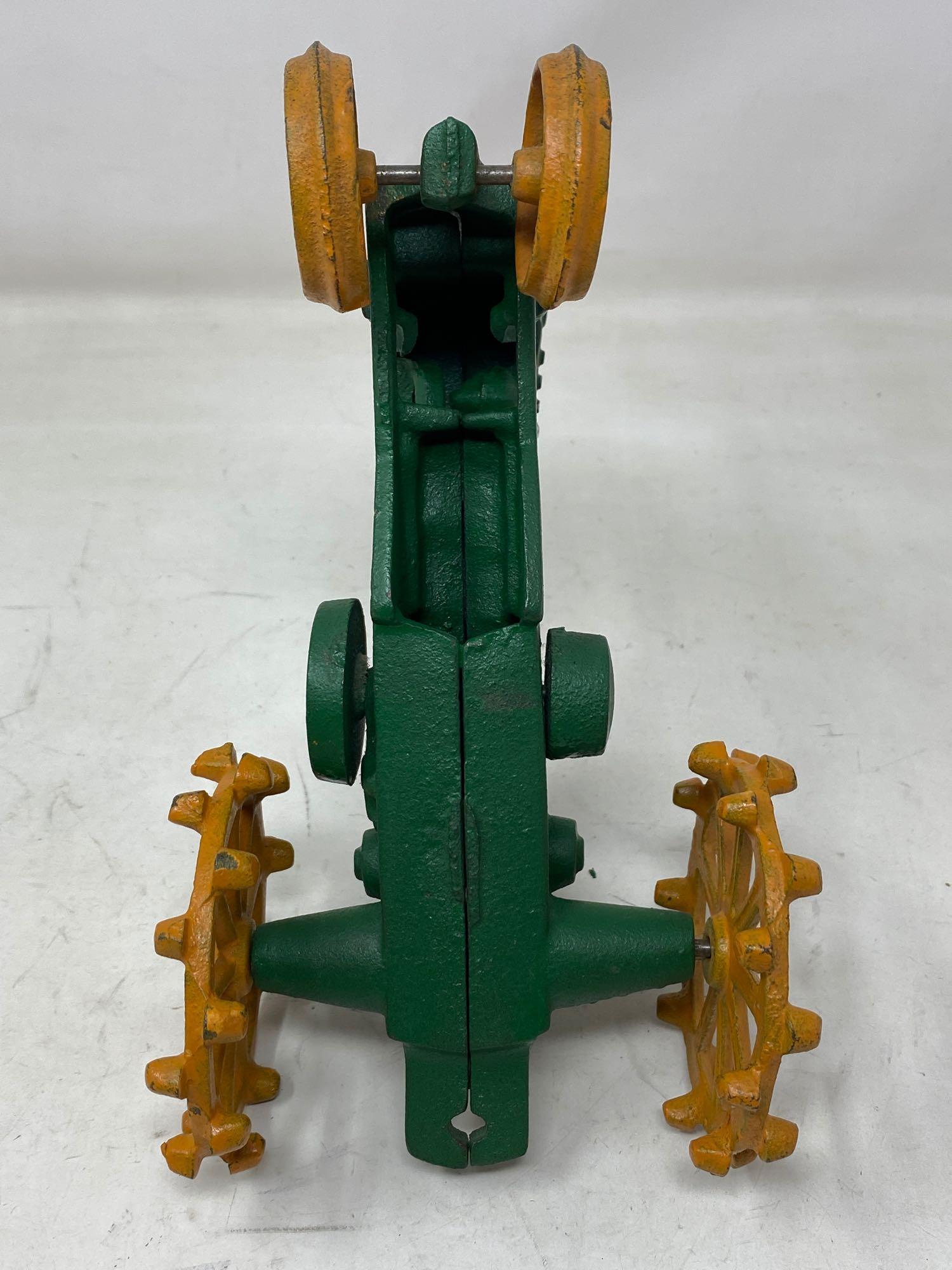 Green John Deere P Cast Iron Tractor with Metal Wheels