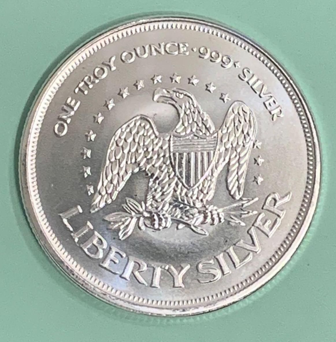 1 Troy oz A-Mark .999 Silver Bullion Round