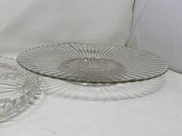 Patterned Glass Serving/Snack Plates