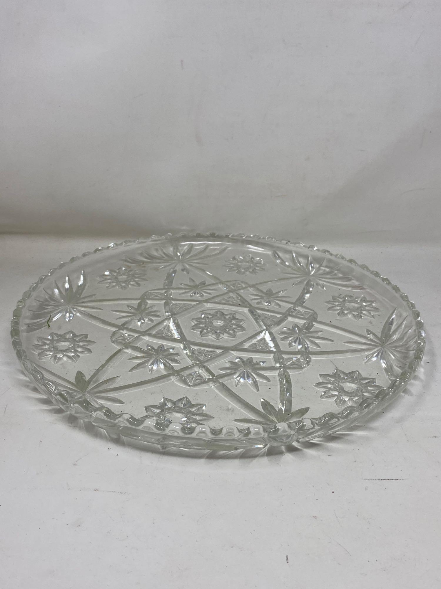 Patterned Glass Serving/Snack Plates