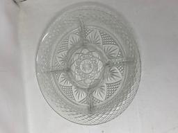 Vintage Federal Type Glass Spoke Depression and other Platters