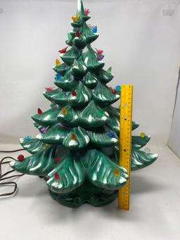 Vintage Light Up Ceramic Christmas Tree