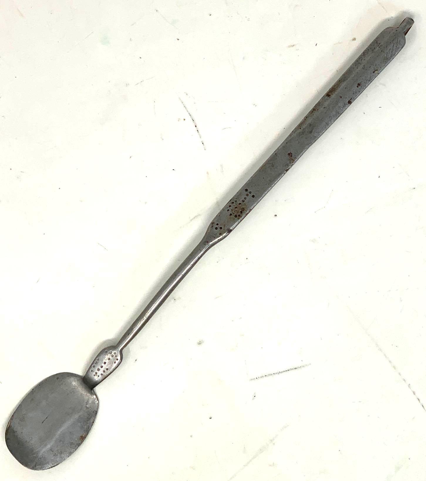 Early Antique Vintage Forged Long-Handled Fine Spatula